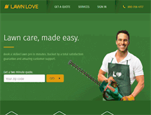 Tablet Screenshot of lawnlove.com